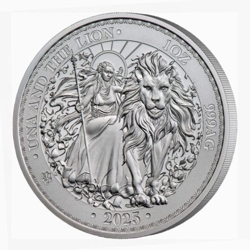 2023 (New) St. Helena Una and the Lion Silver 1 oz Coin - Image 3