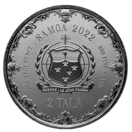 2022 (New) Samoa Pacific Mermaid Silver 1 oz Coin - Image 2