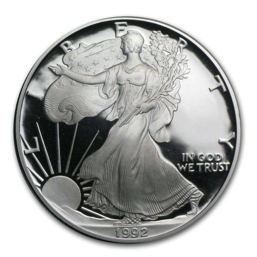 1992 (New) American Eagle Walking Liberty Silver 1 oz Proof Coin - Image 2