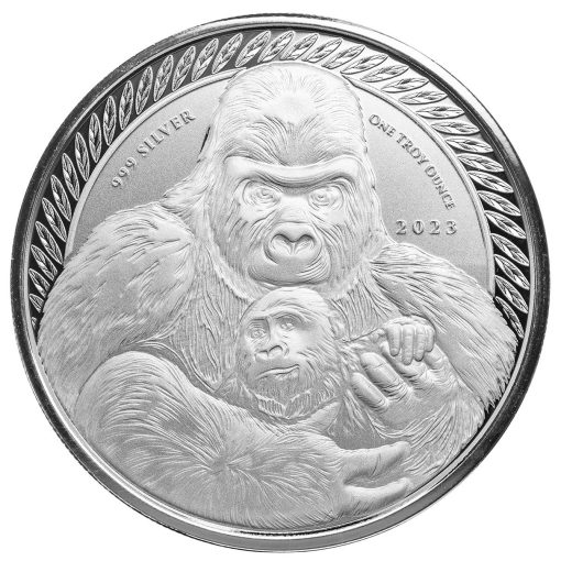 2023 (New) Congo Silverback Gorilla Silver 1 oz Coin