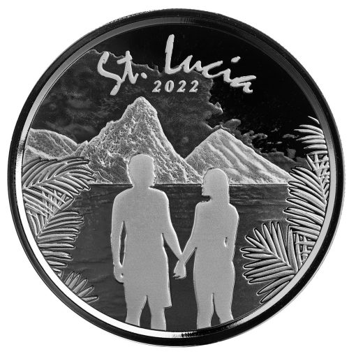 2022 (New) Saint Lucia Couple Silver 1 oz Coin