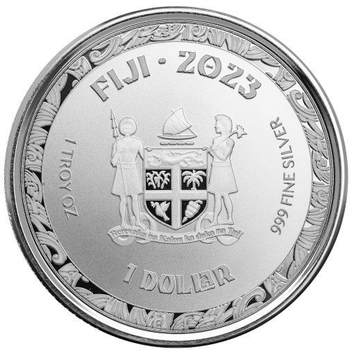 2023 (New) Fiji Koi Fish Silver 1 oz Coin - Image 2