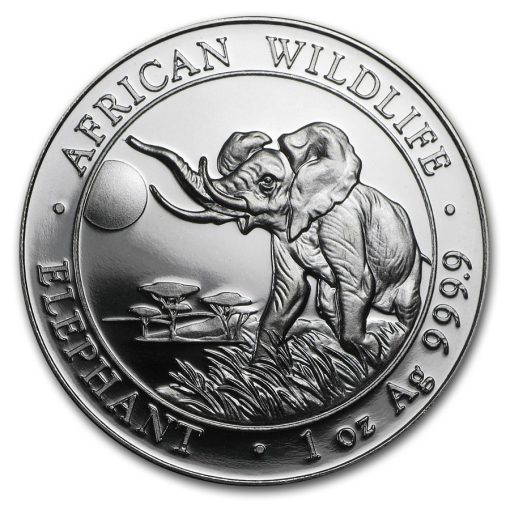 2016 (New) Africa Somalia Elephant 1 oz Silver Coin