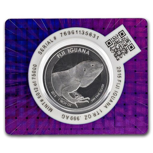 2015 (New) Fiji Iguana Silver 1 oz Coin