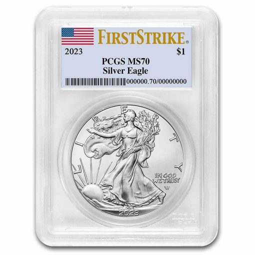 2023年 (新品) アメリカ「イーグル・ウオーキング リバティ」純銀 1オンス 銀貨 PCGS MS70 (ファーストストライク)