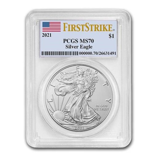 2021 (New) American Eagle Walking Liberty Silver 1 oz Coin PCGS MS70 (FirstStrike)【Type 1】