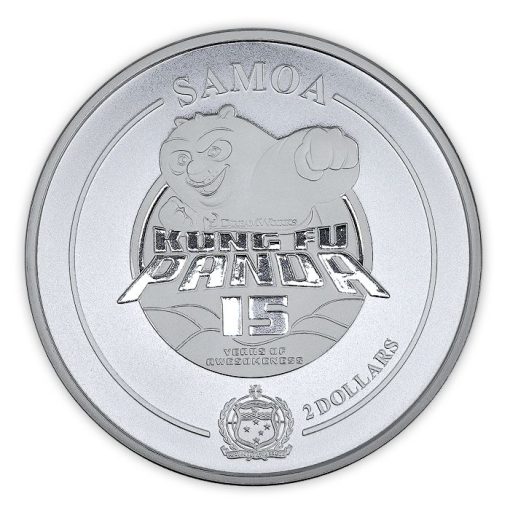 2023年 (新品) サモア「カンフー パンダ・15周年」純銀 1オンス 銀貨 - 画像 (2)