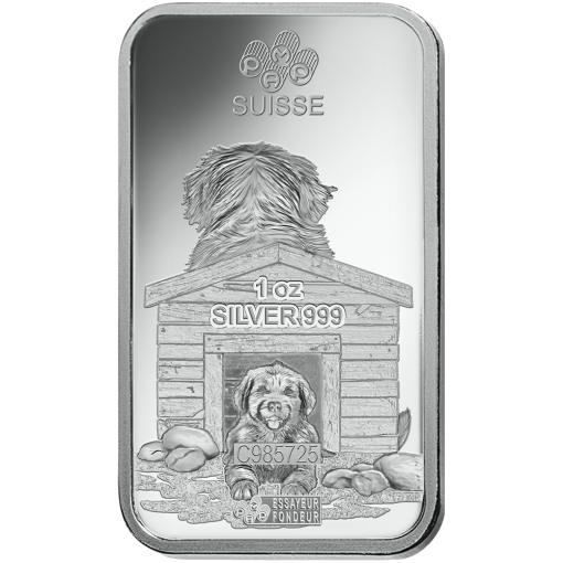 2018 (New) Pamp Swiss Year of the Dog Lunar Silver 1 oz Bar - Image 4