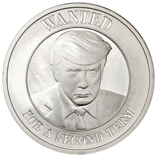 (New) USA Donald J. Trump「Wanted For A Second Term」Silver 1 oz Round