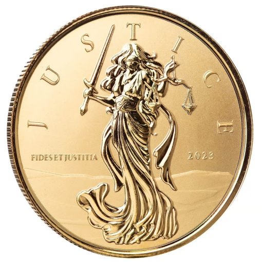 【3 Day Ship】2023 (New) Gibraltar Lady Justice Gold 1 oz Coin