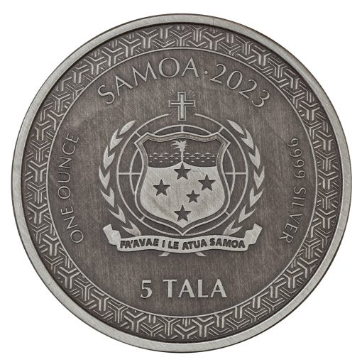 2023 (New) Samoa MOMOTARO ANIME Silver 1 oz Antique Coin - Image 2