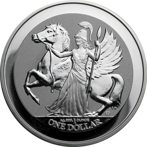 2017 (New) British Virgin Islands Reverse Frosted Pegasus Silver 1 oz Coin