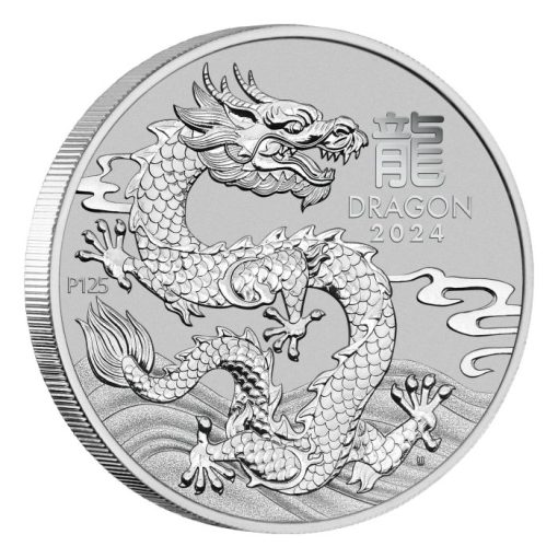 【3 Day Ship】2024 (New) Australian Year of The Dragon Lunar Platinum 1 oz Coin - Image 3