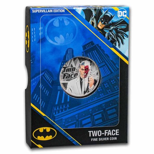 2022 (New) Samoa DC Comics Two-Face Silver 1 oz Color Coin - Image 5