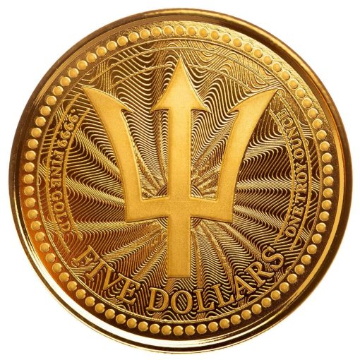 【Backorder】2023 (New) Barbados Trident Gold 1 oz Coin