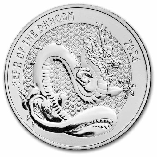 2024 (New) USA Year of the Dragon Lunar Silver 1 oz Round