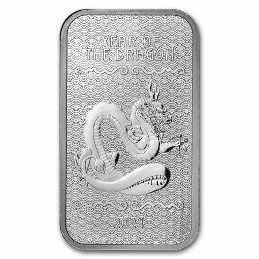 2024 (New) American Year of the Dragon Lunar Silver 1 oz Bar