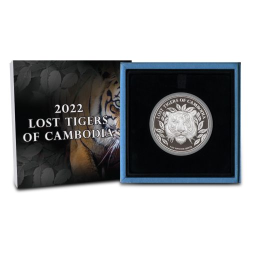 2022 (New) Cambodia Lost Tigers of Cambodia 1oz Silver Proof Coin