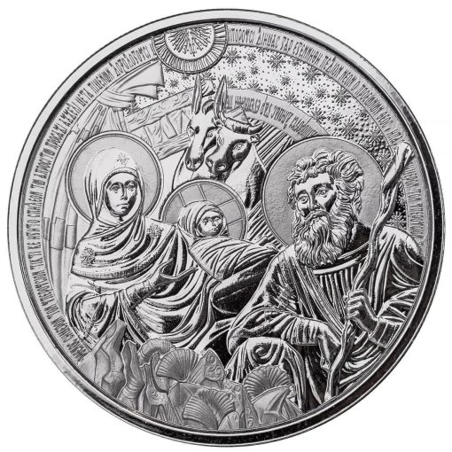 【3 Day Ship】(New) USA The Bethlehem Nativity Christmas Jesus Saviour Silver 1 oz Round