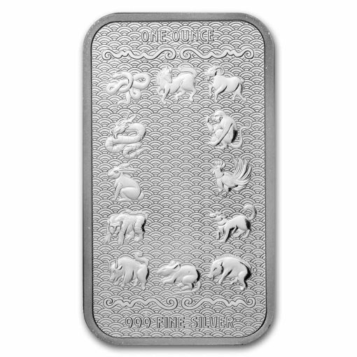 2024 (New) American Year of the Dragon Lunar Silver 1 oz Bar - Image 2