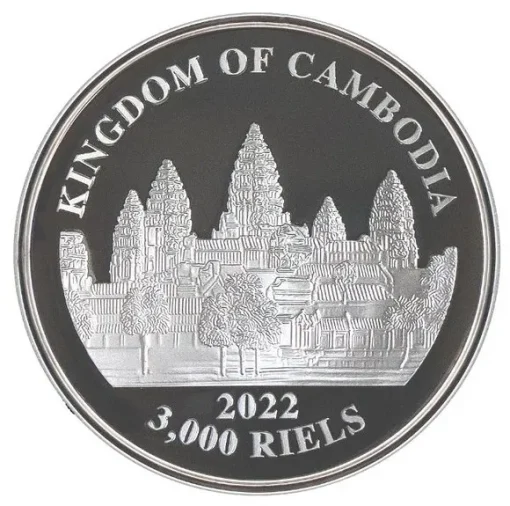 2022 (New) Cambodia Lost Tigers of Cambodia 1oz Silver Proof Coin - Image 3