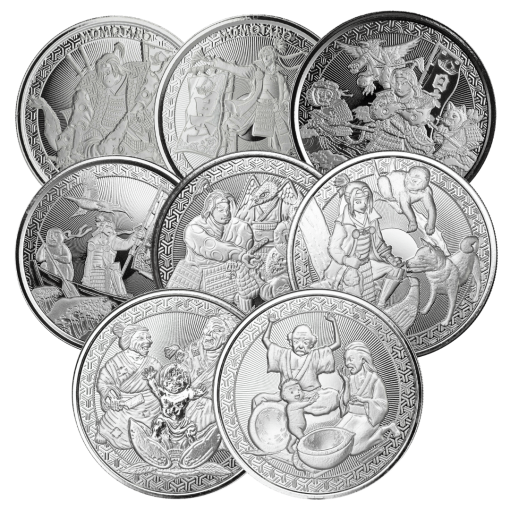 (New) Samoa「MOMOTARO」Silver 1 oz Coin【8 Coin Set】