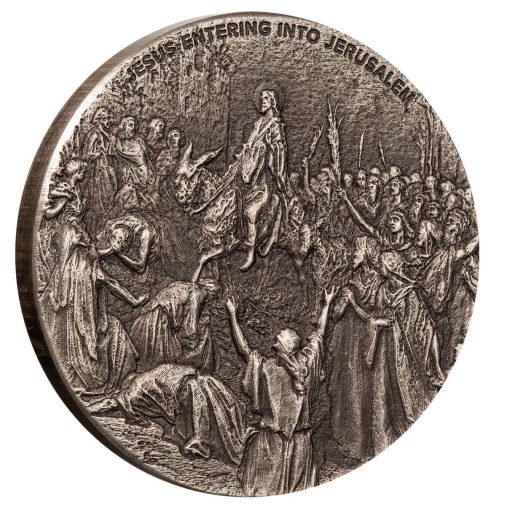 2023 (New) Biblical Series Jesus Entering into Jerusalem Silver 2 oz Antique Proof Coin - Image 4