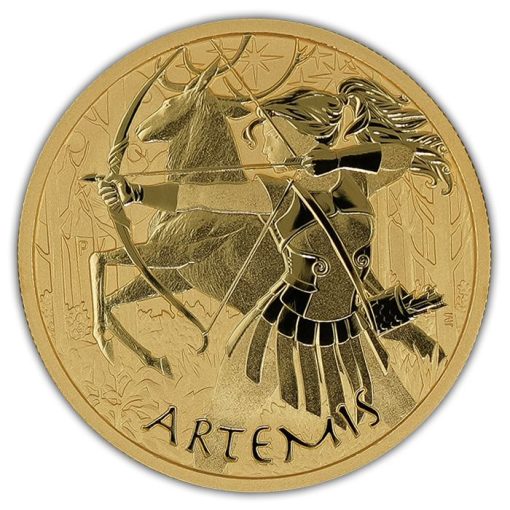 【Backorder】2023 (New) Tuvalu Gods of Olympus Artemis Gold 1 oz Coin