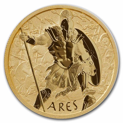 【Backorder】2023 (New) Tuvalu Gods of Olympus Ares Gold 1 oz Coin