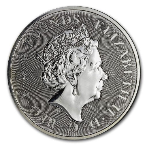 2020年 (新品) イギリス「セント ジョージ・龍」純銀 1オンス 銀貨 - 画像 (2)