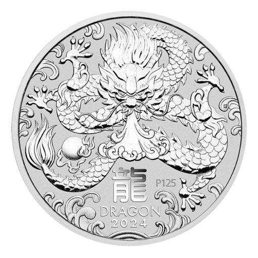 【3 Day Ship】2024 (New) Australian Year of the Dragon Lunar Silver 1 Kilo Coin