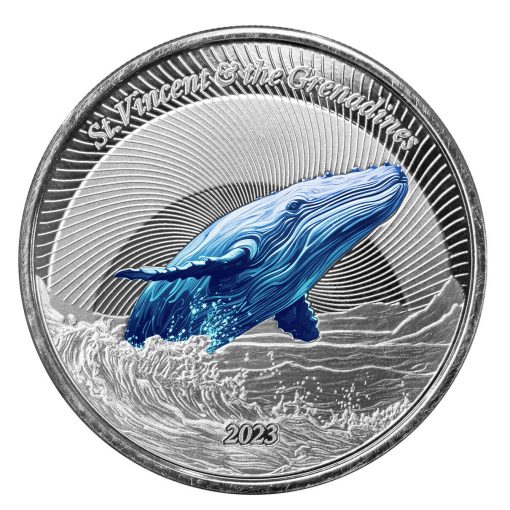 2023 (New) St. Vincent & the Grenadines Humpback Whale Silver 1 oz Proof Coin