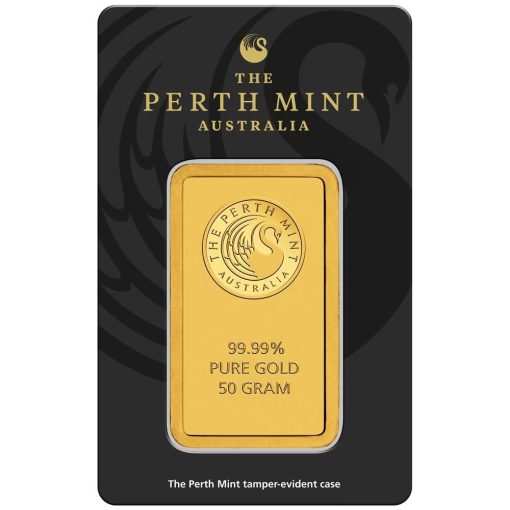 【Backorder】(New) Australia Perth Mint Gold 50 gram Bar