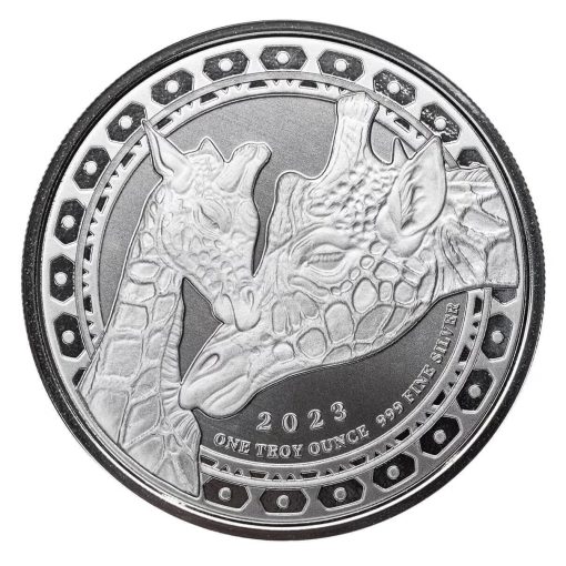 2023年 (新品) 赤道ギニア「麒麟・キリン」純銀 1オンス 銀貨