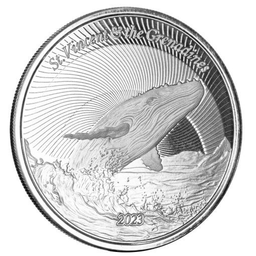 2023 (New) St. Vincent & the Grenadines Humpback Whale Silver 1 oz Coin - Image 3