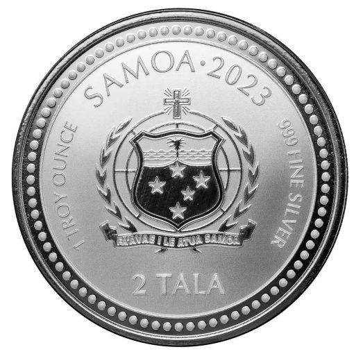 2023 (New) Samoa Jesus The Teacher Silver 1 oz Color Coin - Image 2