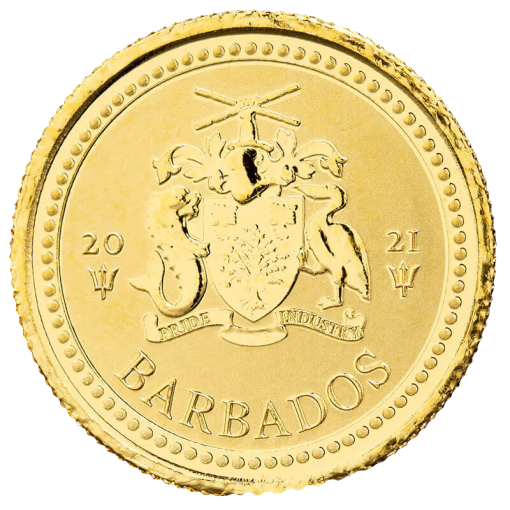 【Backorder】2021 (New) Barbados Trident Gold 1/5 oz Coin - Image 2