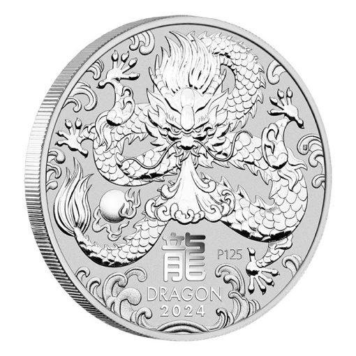 【3 Day Ship】2024 (New) Australian Year of the Dragon Lunar Silver 1 Kilo Coin - Image 3