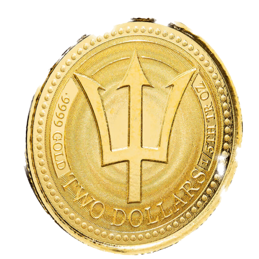 【Backorder】2021 (New) Barbados Trident Gold 1/5 oz Coin - Image 3