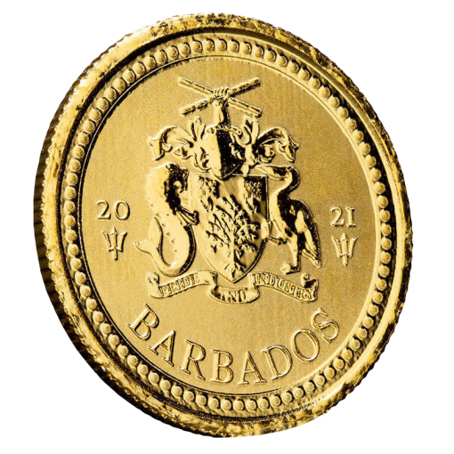 【Backorder】2021 (New) Barbados Trident Gold 1/5 oz Coin - Image 4