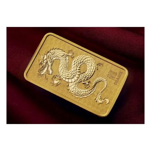 【3 Day Ship】(New) Australia Perth Mint Lunar Dragon Gold 1 oz Bar - Image 6