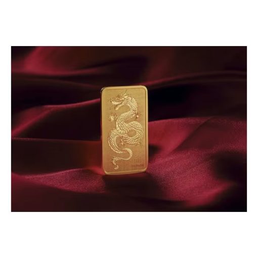 【3 Day Ship】(New) Australia Perth Mint Lunar Dragon Gold 1 oz Bar - Image 7