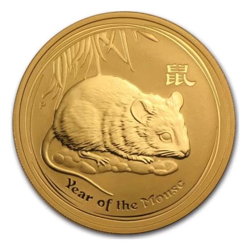 【3 Day Ship】2008 (New) Australian Year of the Mouse Lunar Gold 1 oz Coin