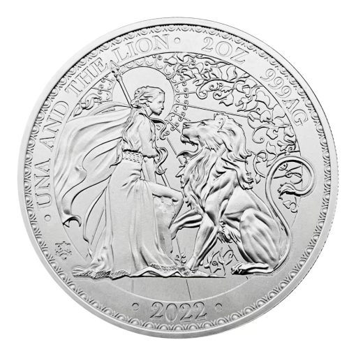 2022 (New) St. Helena Una and the Lion Silver 2 oz Coin