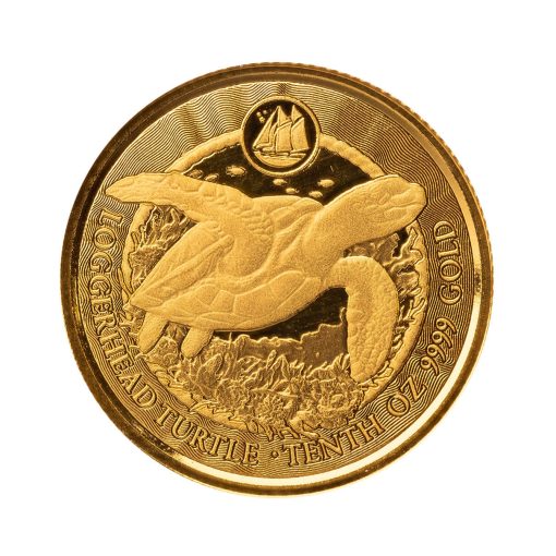 2023 (New) Cayman Islands Loggerhead Turtle Gold 1/10 oz Coin