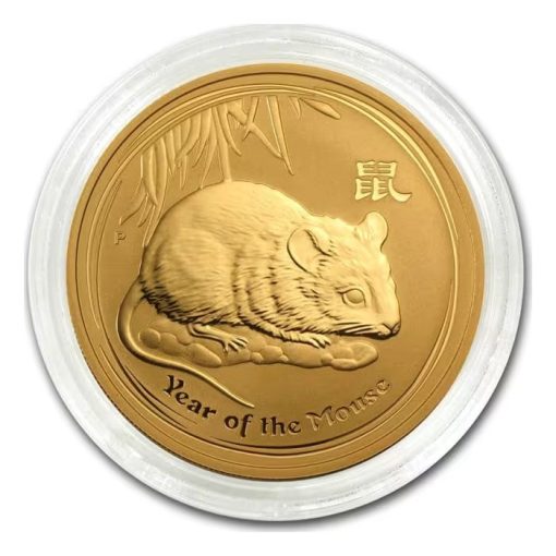 【3 Day Ship】2008 (New) Australian Year of the Mouse Lunar Gold 1 oz Coin - Image 3