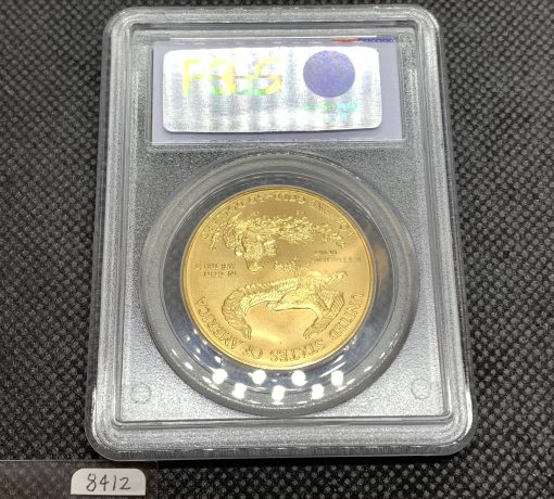 【3日以内に発送】2005年 (新品) アメリカ「イーグル」純金 1オンス 金貨 PCGS MS69 (ファーストストライク) #8412 - 画像 (2)