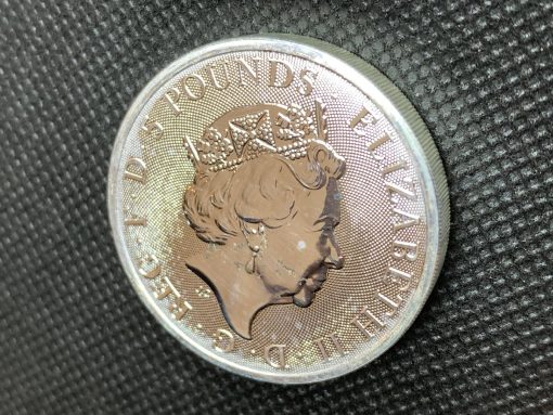 【3日以内に発送】2021年 (新品) イギリス「クィーンズ ビースト・コンプリーター」純銀 2オンス 銀貨 #6665 - 画像 (4)