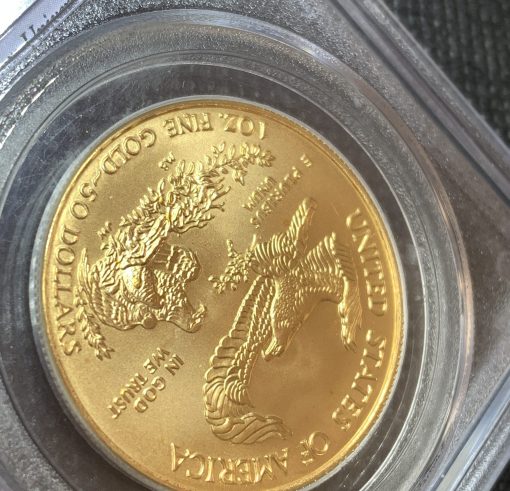 【3日以内に発送】2005年 (新品) アメリカ「イーグル」純金 1オンス 金貨 PCGS MS69 (ファーストストライク) #8412 - 画像 (6)