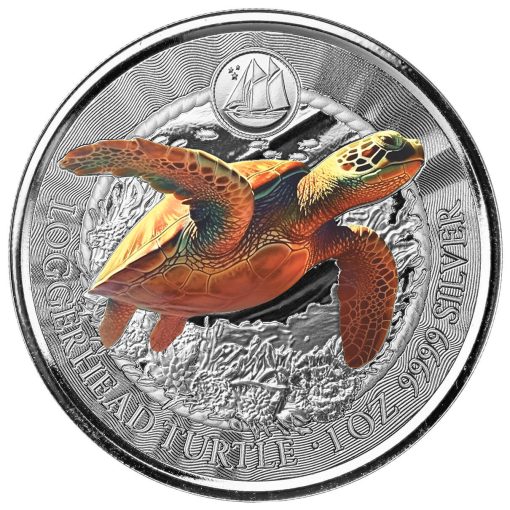 2023 (New) Cayman Islands Loggerhead Turtle Silver 1 oz Color Proof Coin